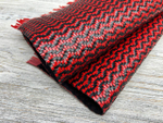 Натуральная плетеная кожа Boheme Bicolor красно черного цвета