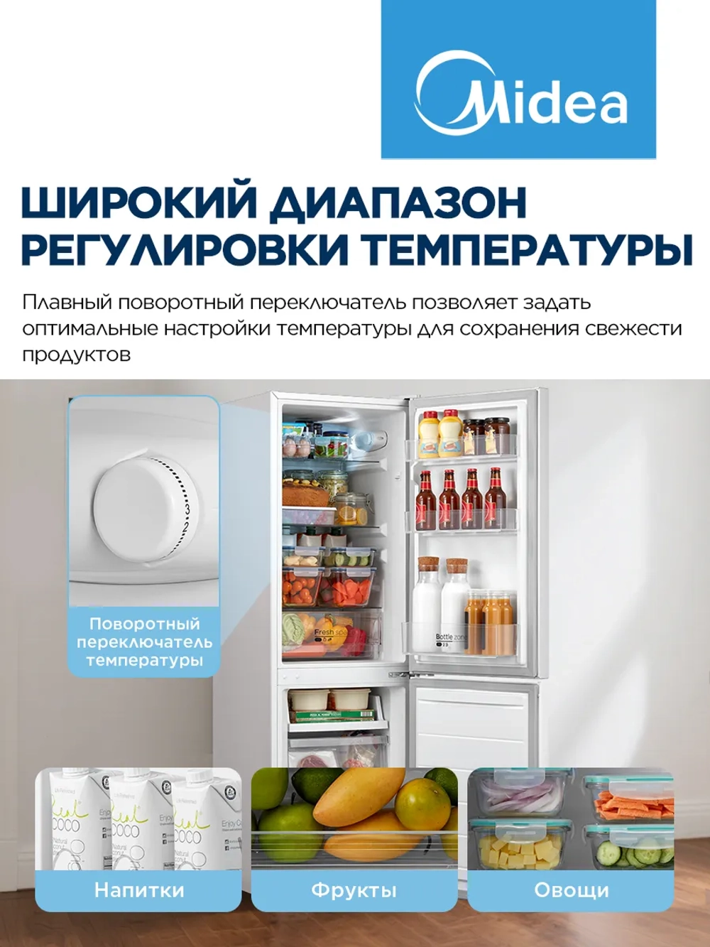 Холодильник MIDEA MDRB241FGF01