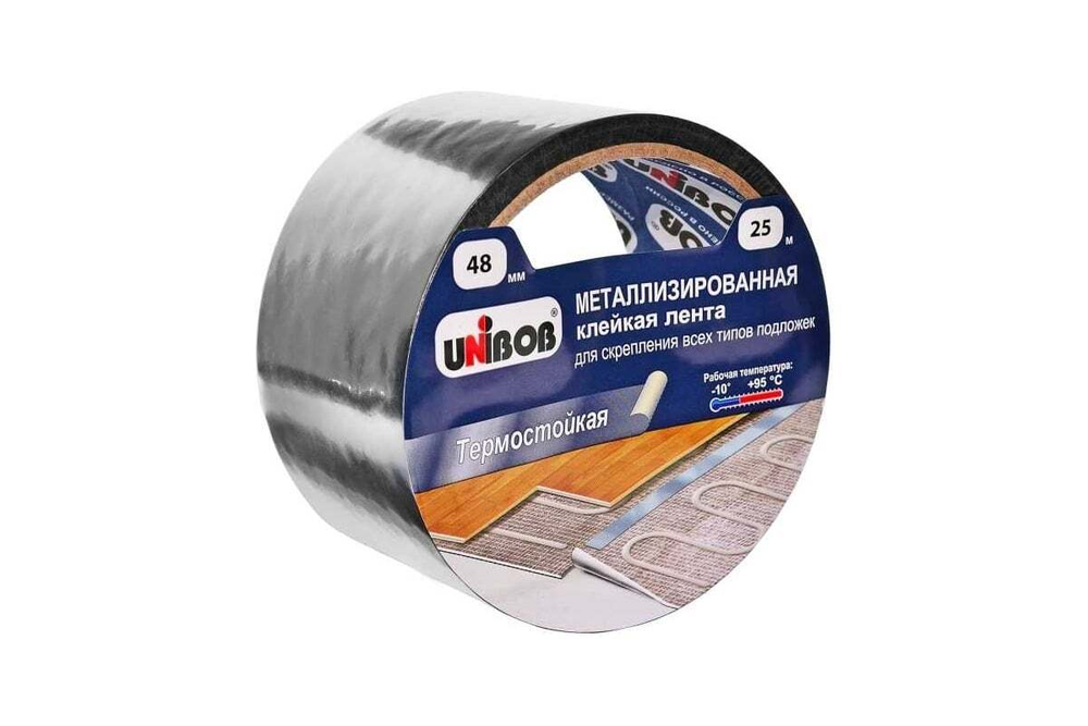 Скотч металлизированный UNIBOB 48мм х 25м (ИУ)