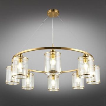 Люстра подвесная Е14 OML-59803-08 античная бронза Lanloup Omnilux