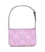 Кожаная сумка через плечо Karl Lagerfeld - фиолетовый(241W3003)