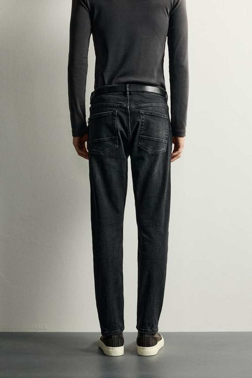 ZARA ДЖИНСЫ SKINNY FIT С РАЗРЕЗАМИ, УГОЛЬНЫЙ