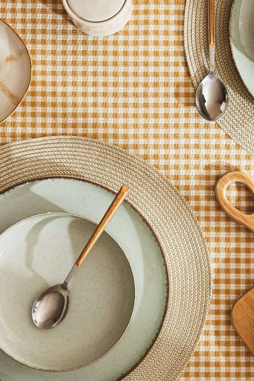 ZARA HOME КРУГЛАЯ САЛФЕТКА (УПАКОВКА ИЗ 2 ШТУК), БЕЖЕВО-КОРИЧНЕВЫЙ