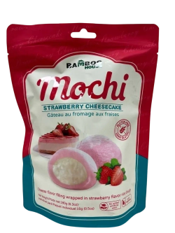 Моти десерт с кремом со вкусом чизкейка с клубникой, 180гр.