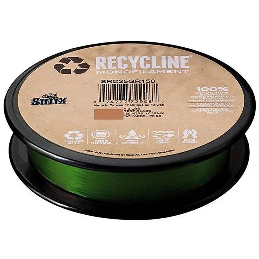 Леска SUFIX RECYCLINE зеленая 150 м 0,20 мм 3 кг