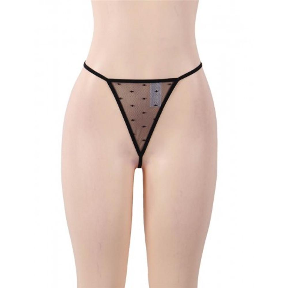 Сексуальное черное белье с подвязками и стрингами (размер 3XL-4XL)