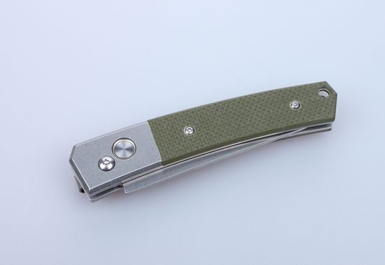 Складной нож Ganzo G7362 зеленый, G7362-GR c клинком из стали 440C, рукоять G10