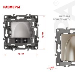 12-6003-04 ЭРА Вывод кабеля, Эра12, шампань | Эра 12
