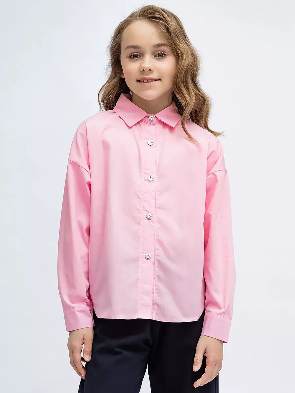 Школьная рубашка классическая oversize