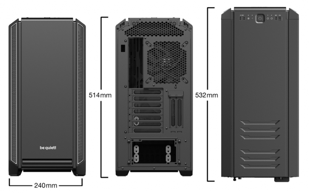 Корпус Be Quiet SILENT BASE 601 Silver [BG027] ATX (без БП) RTL