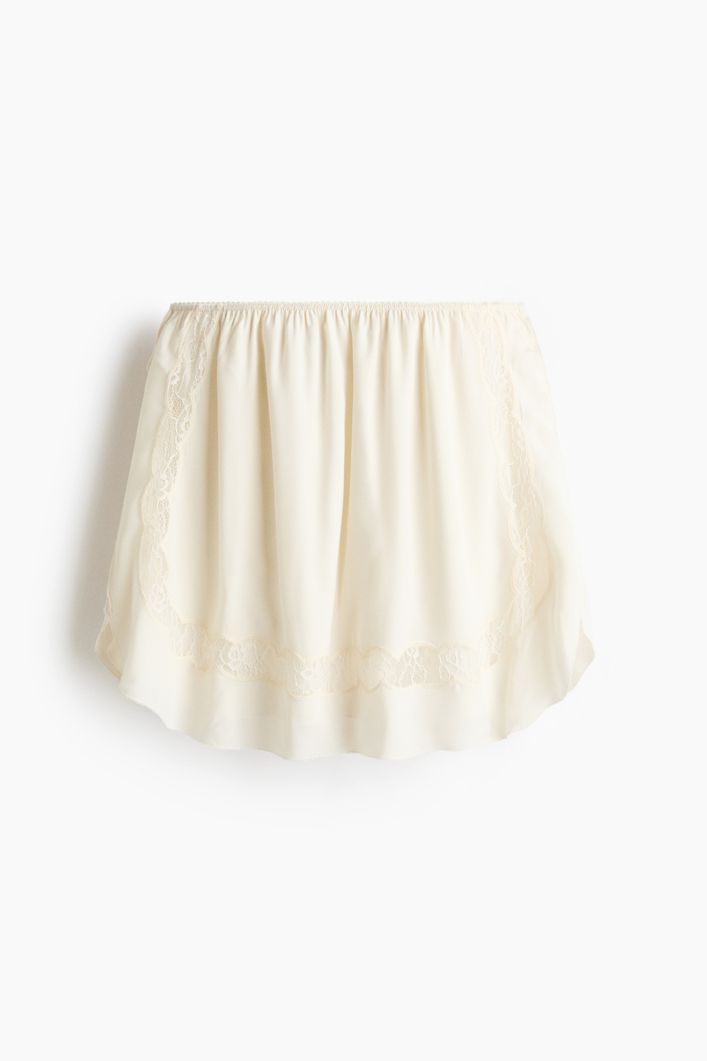 Мини-юбка с кружевной вставкой из вискозы - H&M