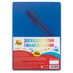 Доска для лепки гибкая со стеками, синий, Лео LPDS-A4