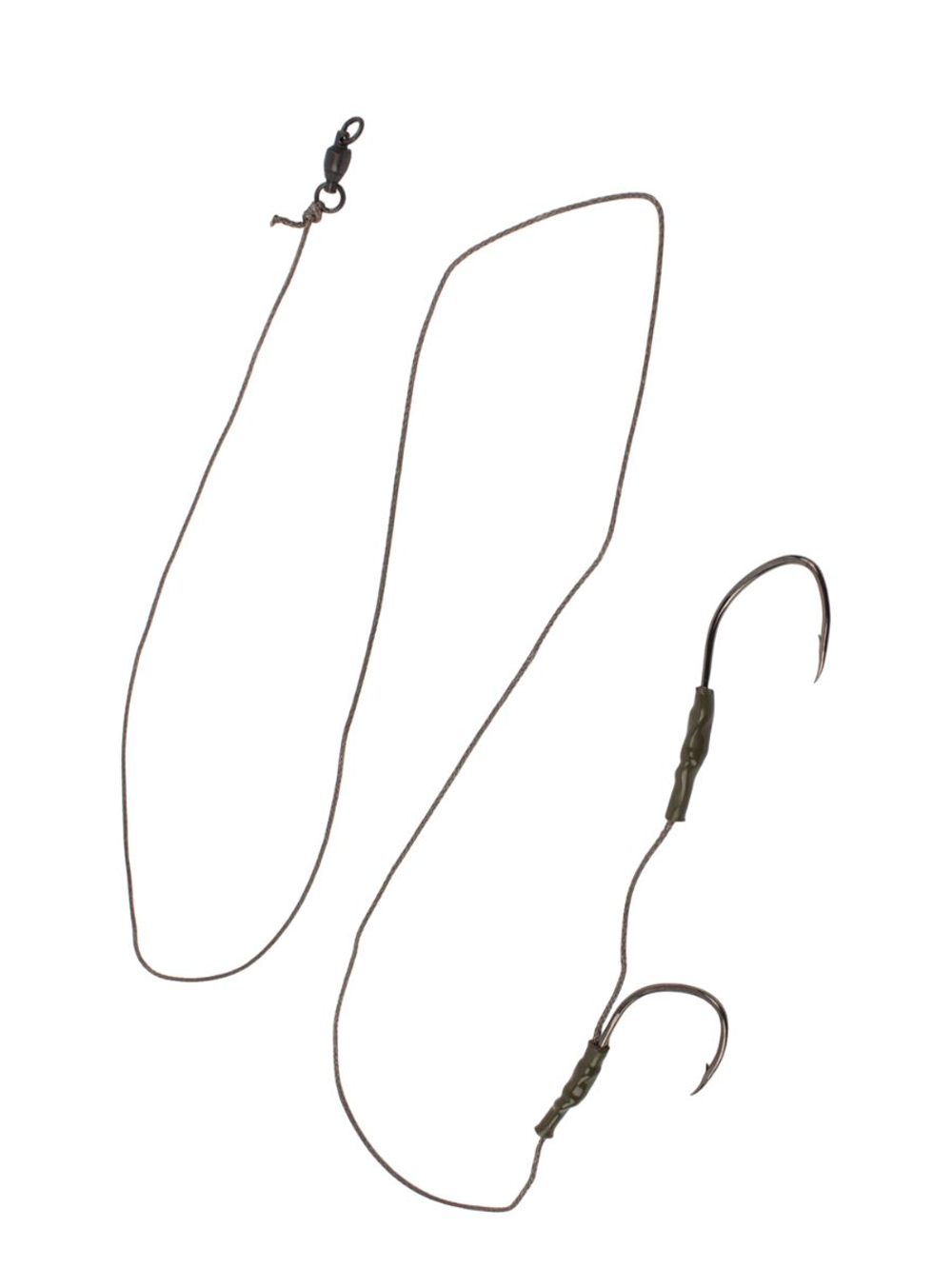 Оснастка для ловли сома StatiX с двумя одинарными крючками № 4/0, тест 100 кг