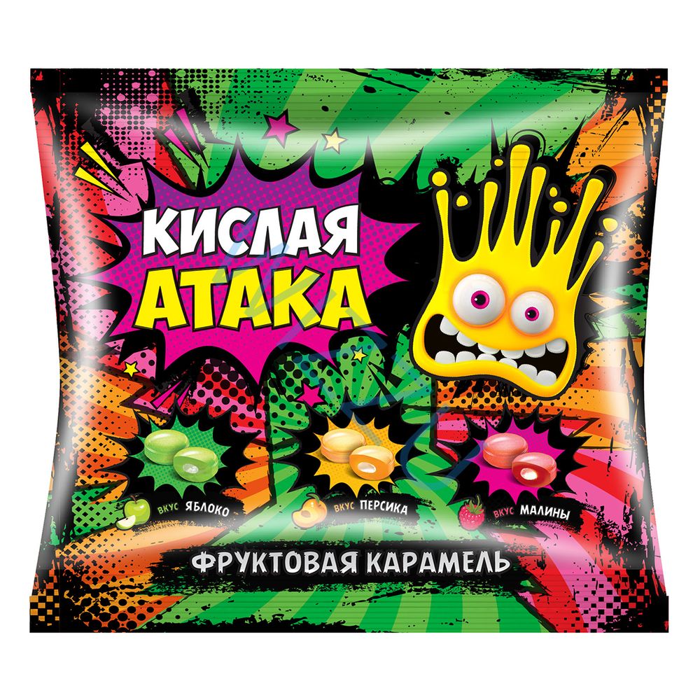 Кислая Атака карамель в пакете 40гр