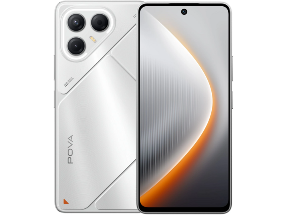 Смартфон TECNO POVA 7 5G 8/128 ГБ Ростетс(ЕАС), Dual nano SIM, серебристый
