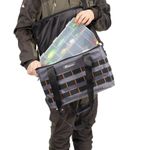 Сумка рыболовная "СЛЕДОПЫТ" Base Lure Bag XL, 38х26х25 см, цв. серый + 5 коробок Luno 28/2/