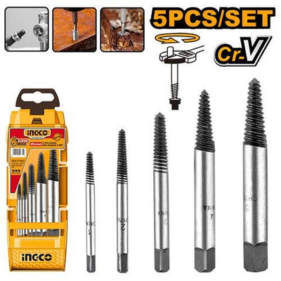 Набор экстракторов 5 шт INGCO ASE008 INDUSTRIAL
