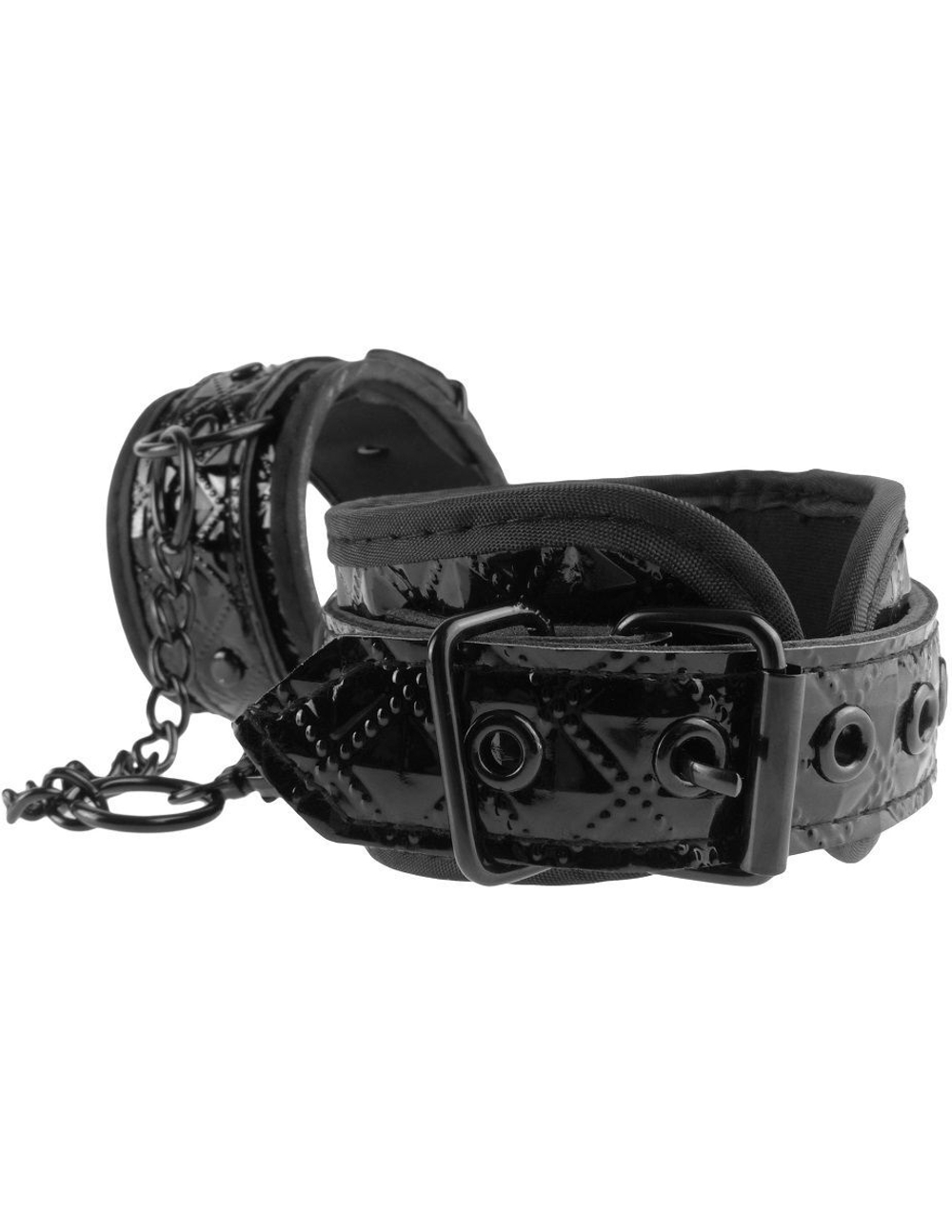 Чёрные наручники COUTURE CUFFS (Цвет: черный)
