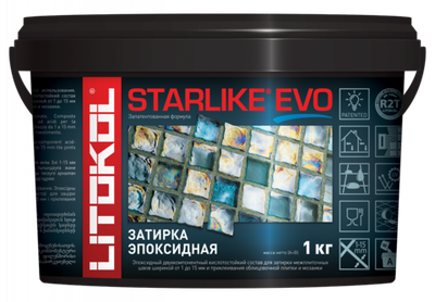 Затирка STARLIKE EVO Цвет: S.350 blu zaffiro 1 кг, Litokol