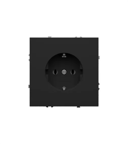 Розетка электрическая с заземлением Voltum S70 Графит VLS040107