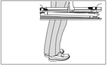 Стол складной для торцовочных пил KRAFTOOL MSA-1200, 1120-2650 х 765 х 970 мм, роликовые опоры, регулировка по высоте, складные ножки, без ручки и колес 38782-1