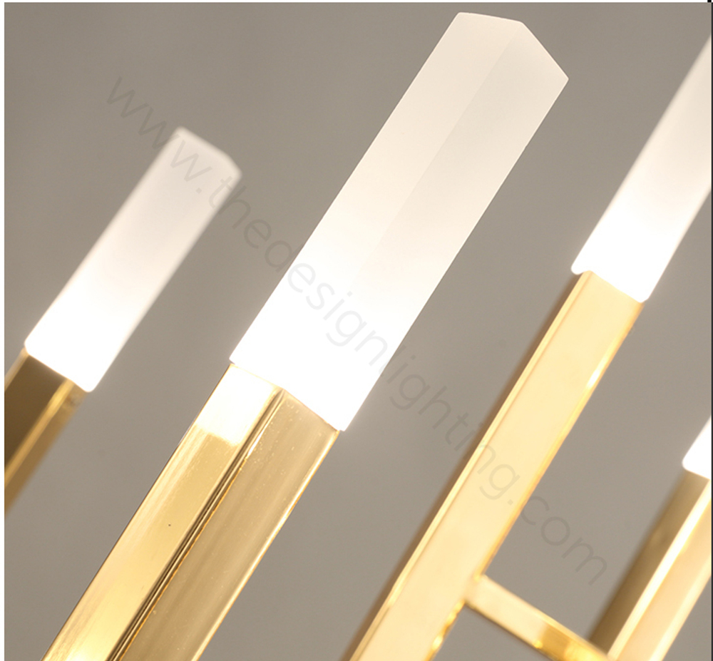 Pendant design lamp  THE LIGHT by Alma 36 lampshades (Gold)