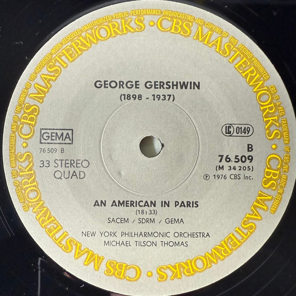 George Gershwin Accompanied By Michael Tilson Thomas Conducting The Columbia Jazz Band ‎– Rhapsody In Blue - The 1925 Piano Roll (Германия 1976г.)