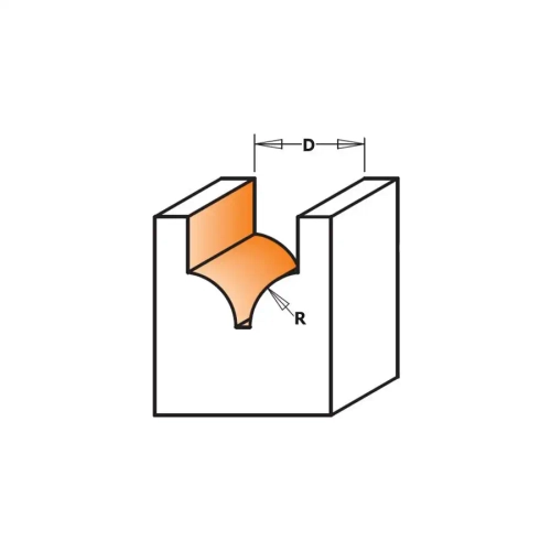 Фреза концевая -contractor для декорирования S=8 D=10x10 Contractor CMT K965-100