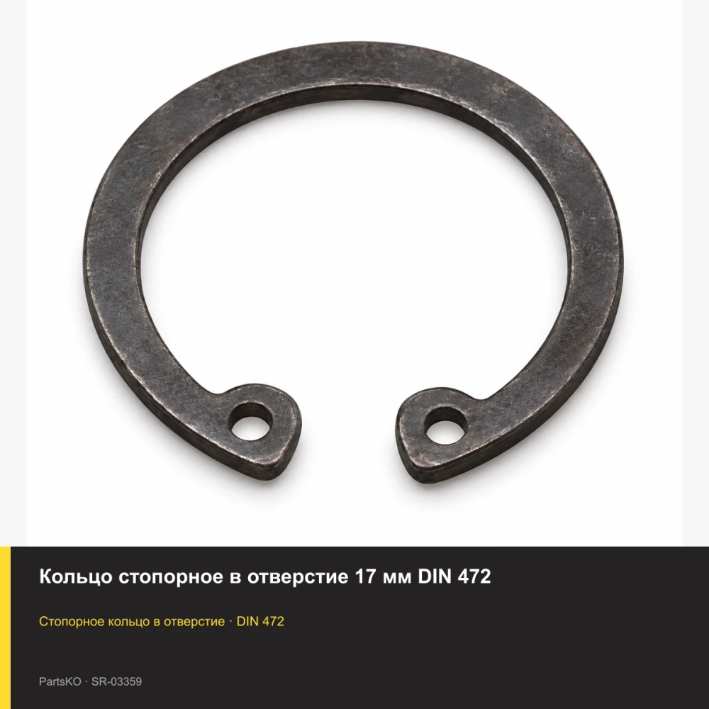 Кольцо стопорное в отверстие 17 мм DIN 472