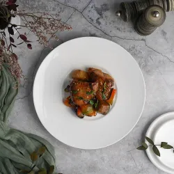 Тарелка d 25,5 см h3 см с широкими полями белая фарфор P.L. Proff Cuisine [6]