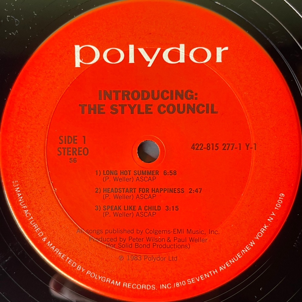 The Style Council ‎– Introducing: The Style Council (США 1983г.)