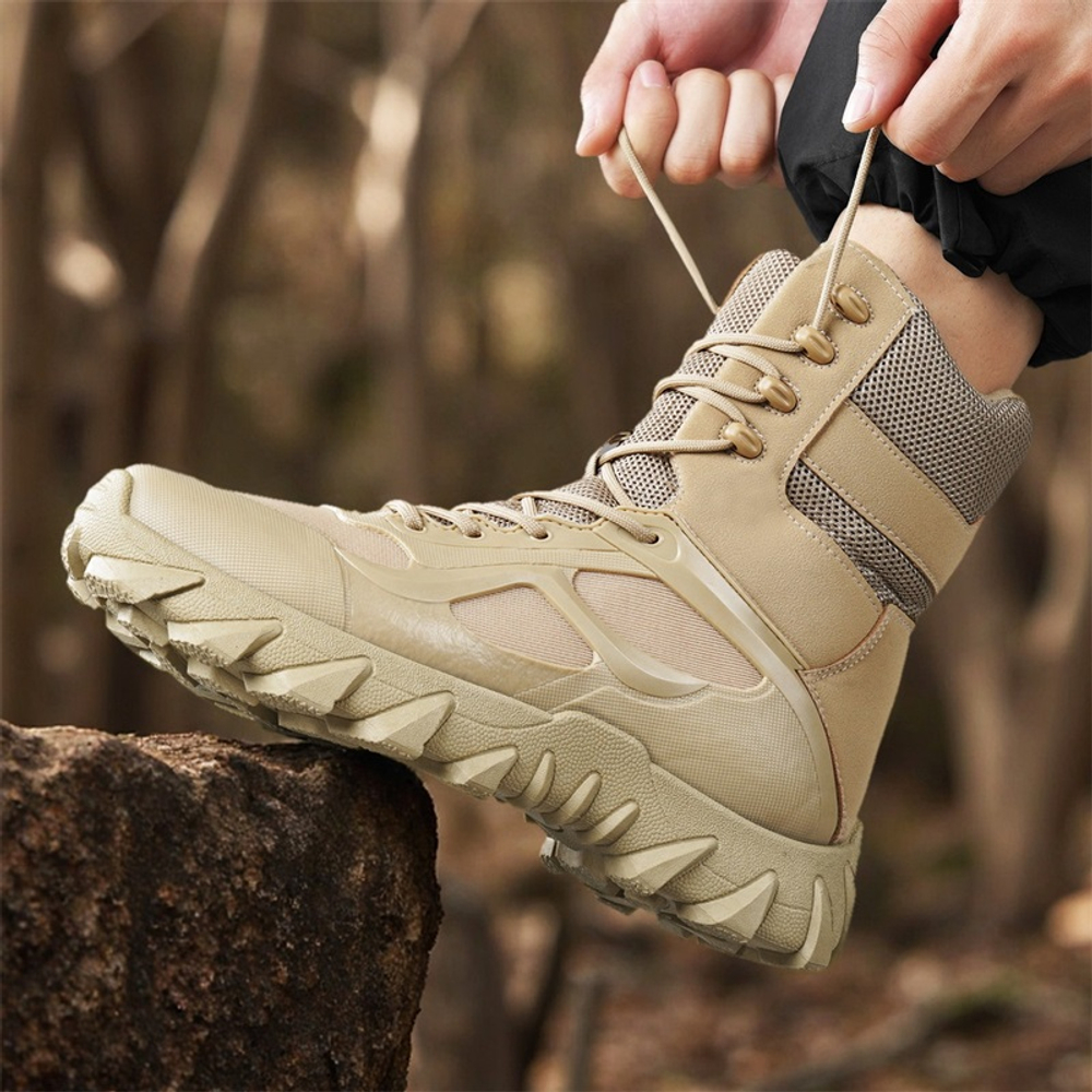 CHENGSHILUOTUO Thermal Cushioning Abrasion Resistant Slip Resistant 15cm Combat Boots