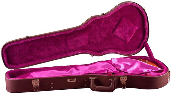GATOR GW-LP-BROWN - деревянный кейс Les Paul, класс 'делюкс', 'винтажный' коричневый корпус