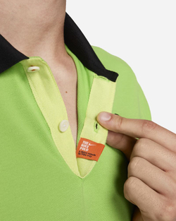 Мужское теннисное поло Nike Rafa Slim Polo - action green/light lemon twist