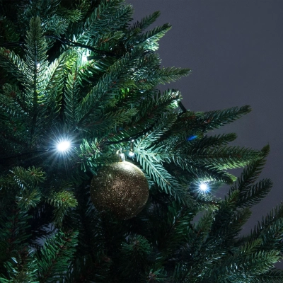 Новогодняя гирлянда нить белый 10м IP20 400-002 белый, LED