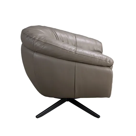 Вращающееся кресло Angel Cerda 5138 из серой кожи