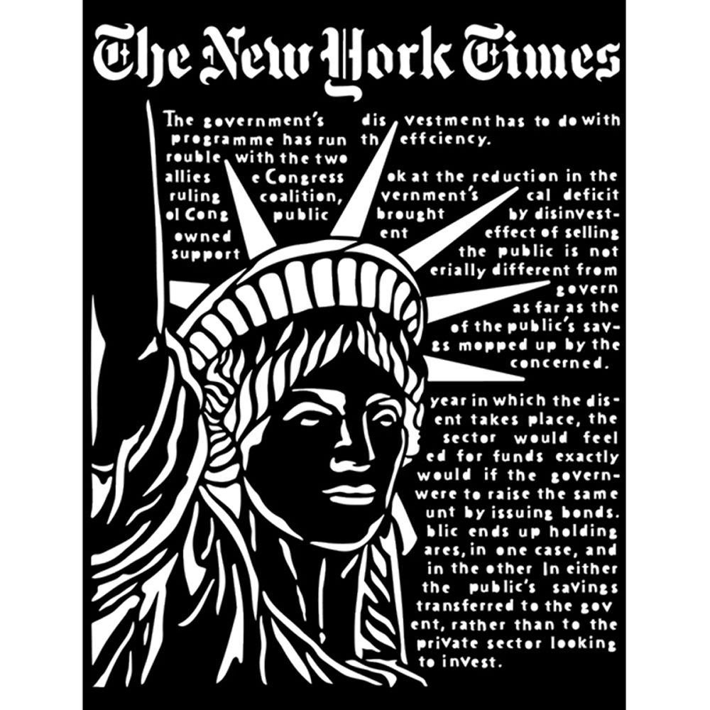 Трафарет Sir Vagabond Aviator Statue of Liberty 3D эффект Трафарет Sir Vagabond Aviator Statue of Liberty 3D эффект