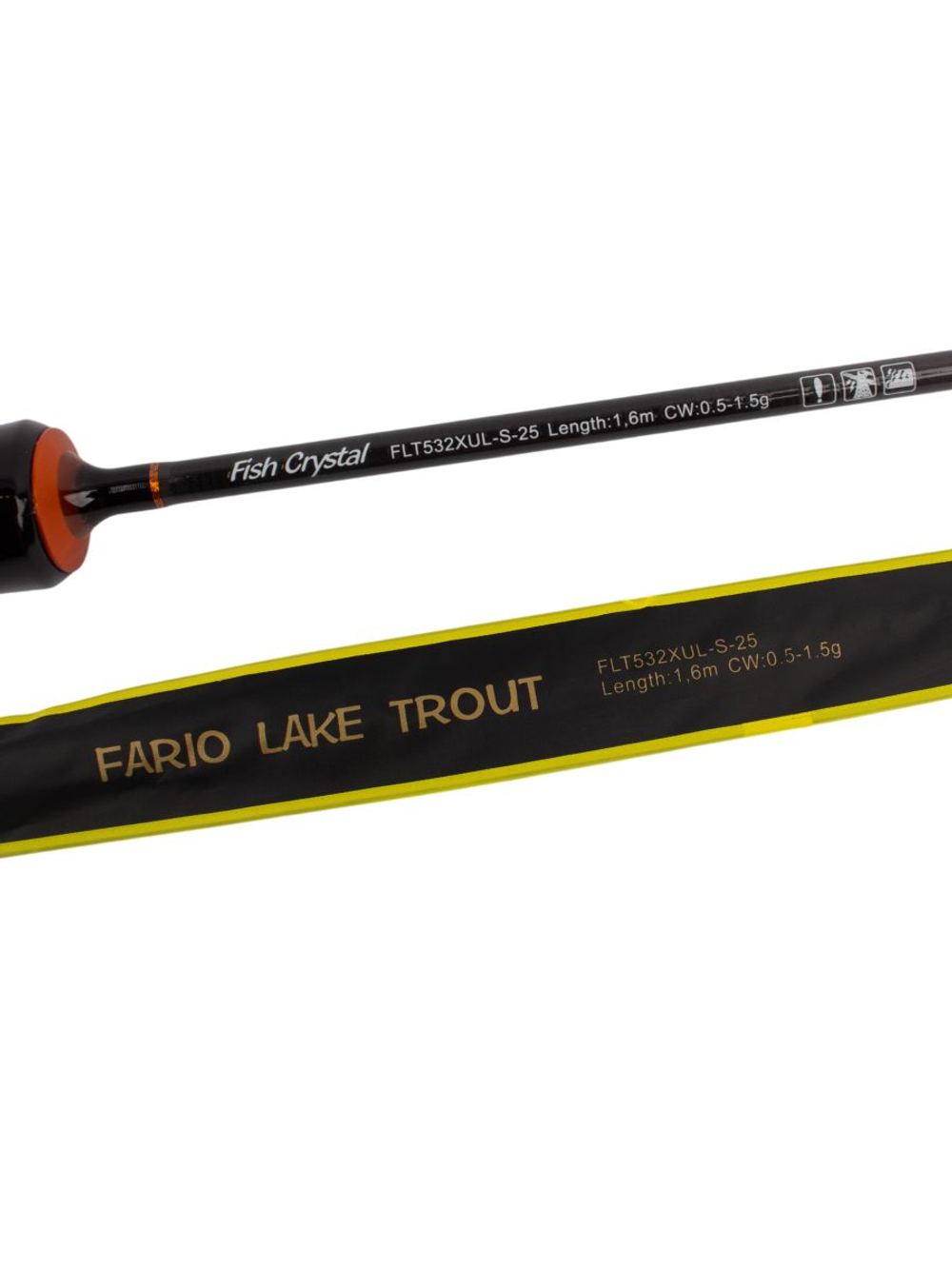 Удилище спиннинговое FARIO "LAKE TROUT" 2 секции, цельная верш., 1,60 м, тест 0.5-1.5 г