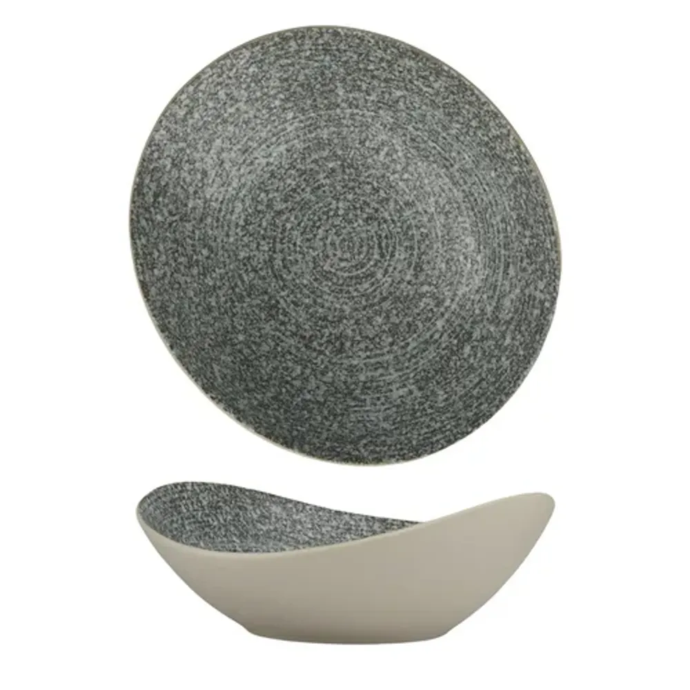 Салатник 900 мл 24,3*21,4 см h8 см глазурь Wave Up Glossy Stone Untouched Taiga P.L. [1]