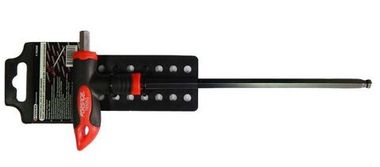 Ключ Т-образный 6-гранный с шаром и прорезиненной рукояткой H2x75мм, на пластиковом держателе Forsage F-76502G