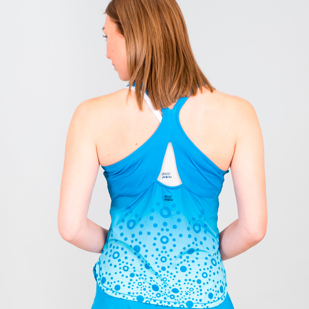 Женская теннисная майка BIDI BADU Colortwist Tank Top Women - Blue, Turquoise
