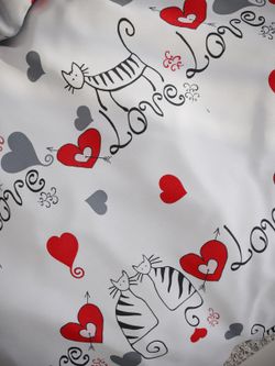 Наволочка комплект 2шт поплин Сказка "Lovecats" 70x70 см на молнии