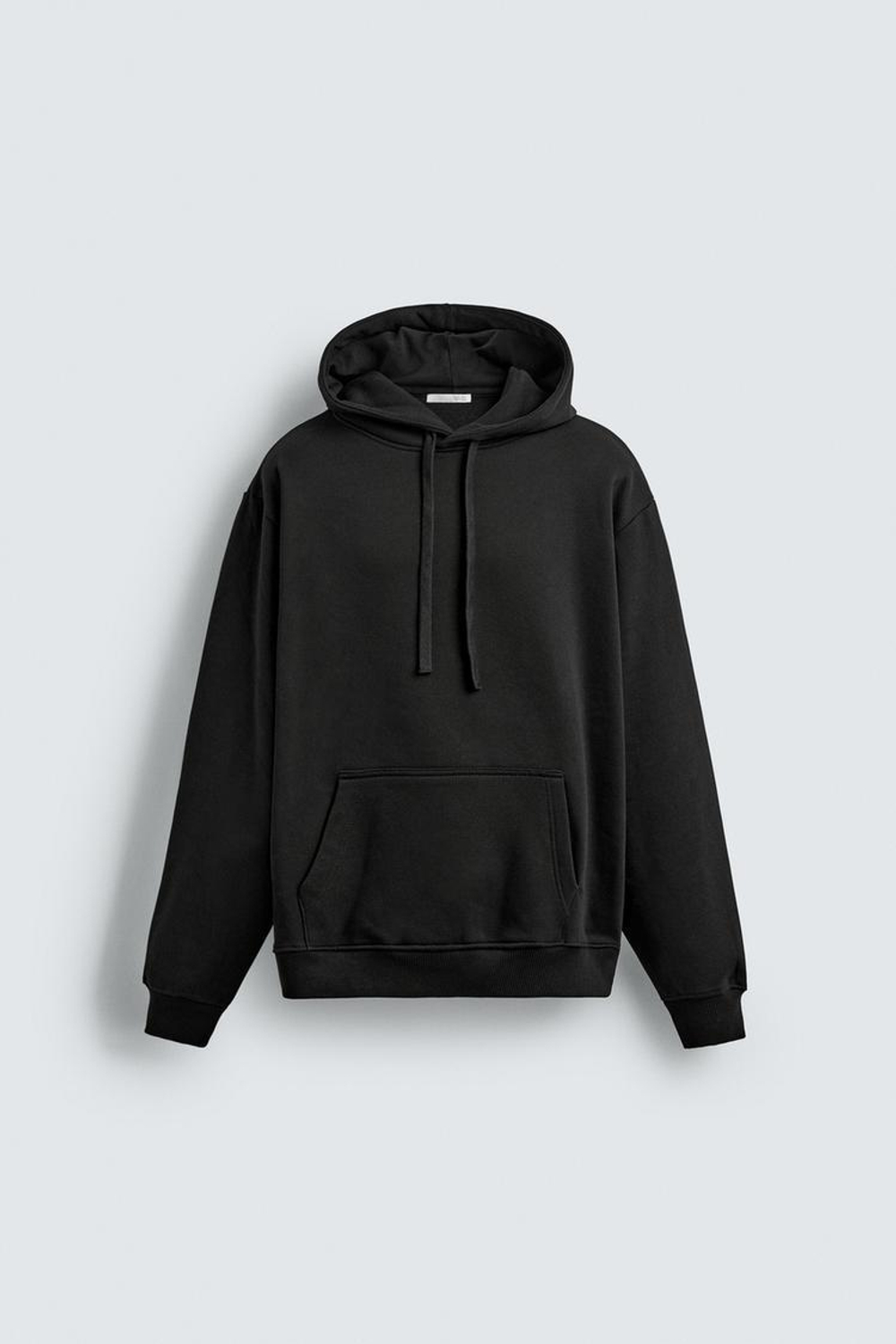 ZARA БАЗОВОЕ ХУДИ HEAVYWEIGHT, ЧЕРНЫЙ