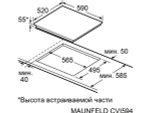 Варочная панель MAUNFELD CVI594SF2BG индукционная