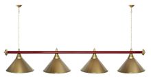 Лампа STARTBILLIARDS 4 пл. (плафоны хром,штанга хром,фурнитура золото)