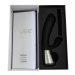 Черный интерактивный вибратор-кролик Kiiroo OhMiBod Fuse Vibrator Rabbit Black