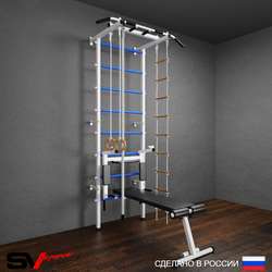 Шведская стенка Sv Pro 805 (Турник Pro/Брусья/стойка/Скамья/Канат/Кольца/Лестница)
