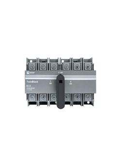 Рубильник 3п 40А реверсивный с рукояткой для прямой установки TwinBlock EKF tb-s-40-3p-rev