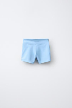 ZARA СПОРТИВНЫЕ УКОРОЧЕННЫЕ ЛЕГИНСЫ, НЕБЕСНО-ГОЛУБОЙ