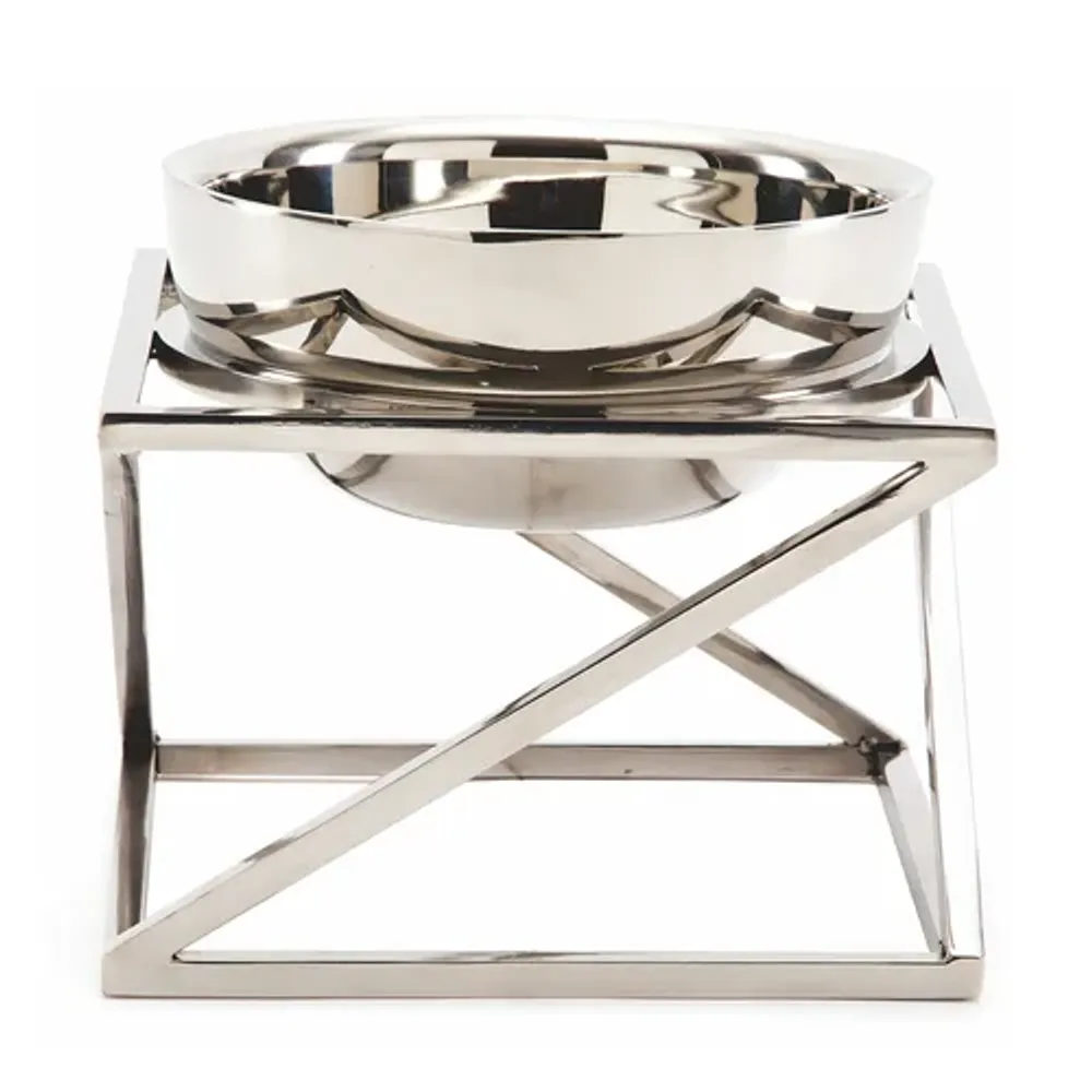Подставка фуршетная стойка 23*23*15,5 см нерж. + салатник нерж. P.L.--Hotelware